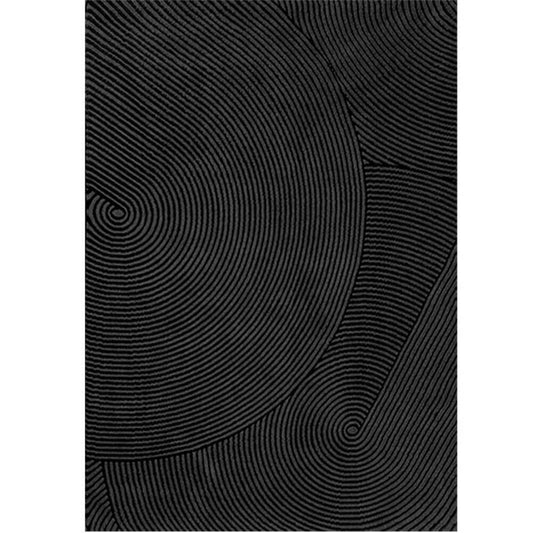 bohemian area rug black geometric modern living room