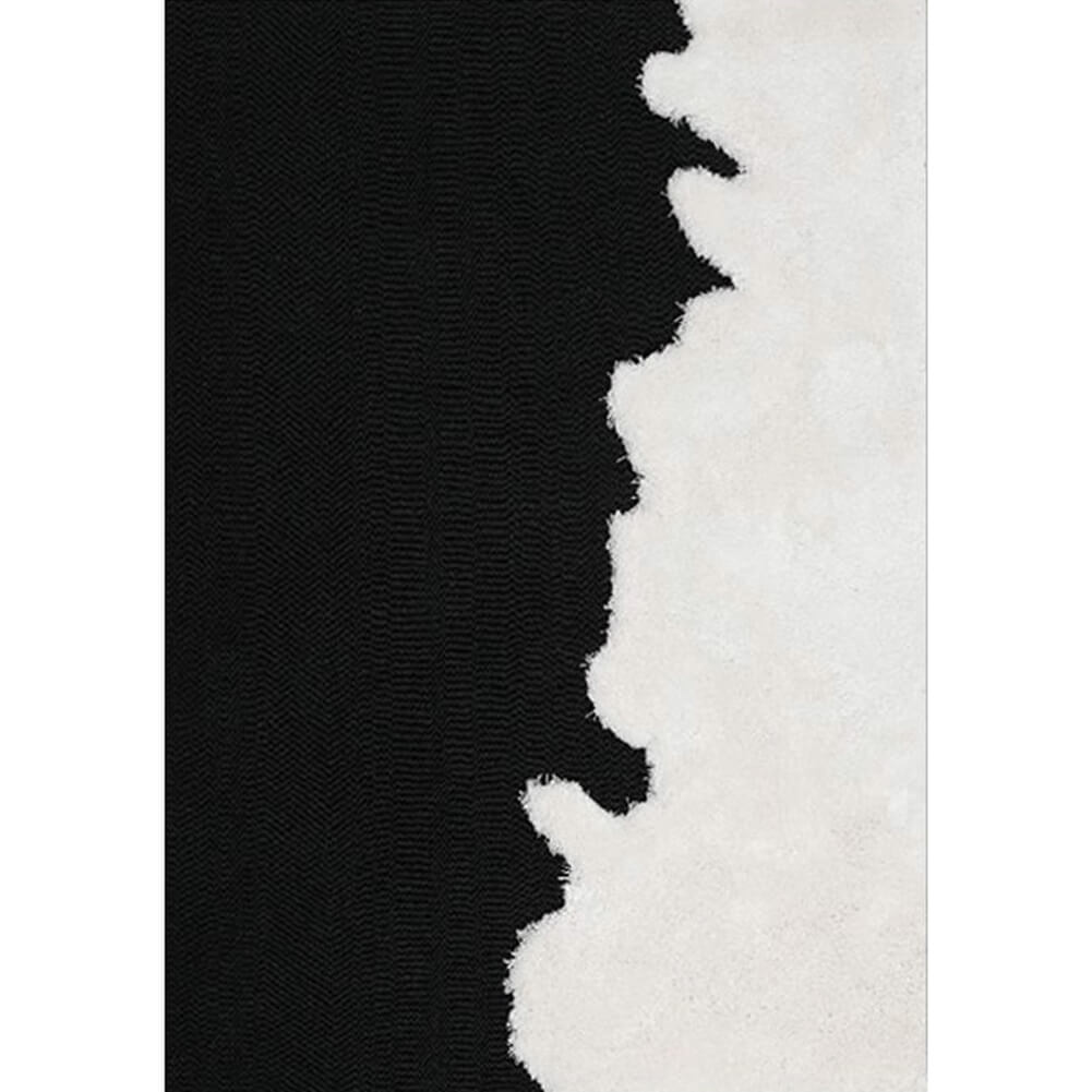 Area Rug - Bohemian, Black and White Uniquely Contemporary
