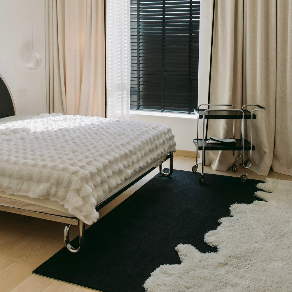 Area Rug - Bohemian, Black and White Uniquely Contemporary
