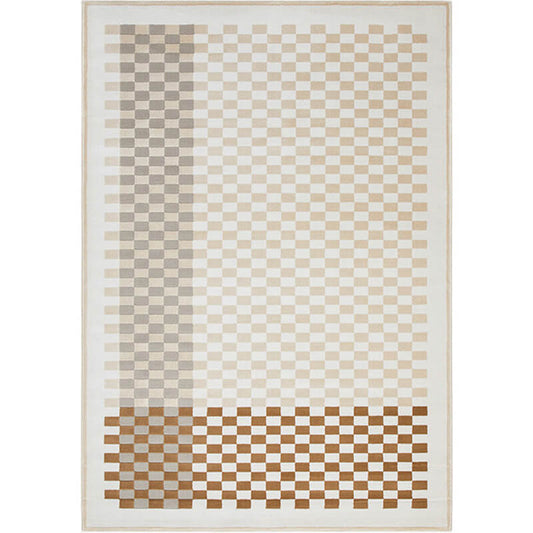 area rug bohemian checkered soft jute living room