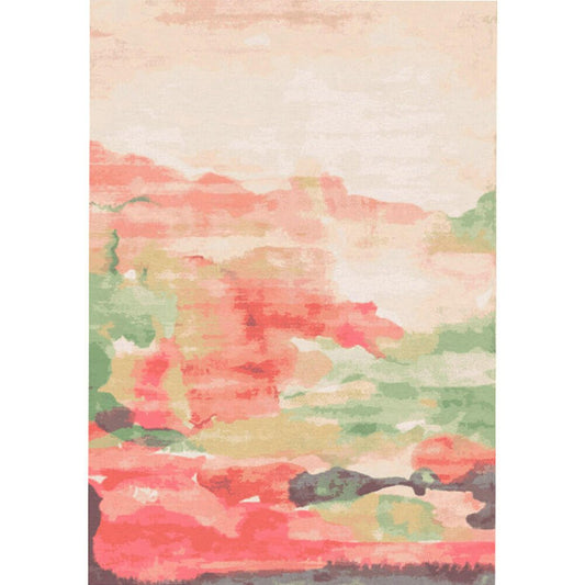 bohemian area rug soft multi-color cotton living room