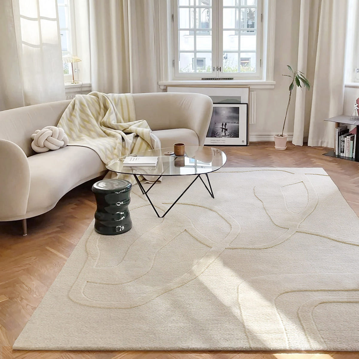 Area Rug - Bohemian, Contemporary Area – Neutral Textured