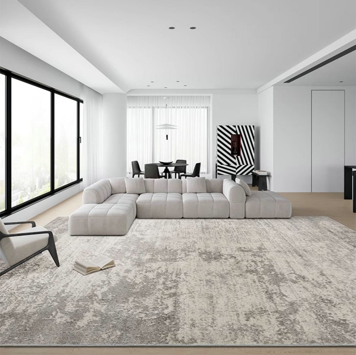 Area Rug - Bohemian, Contemporary Grey – Modern Abstract