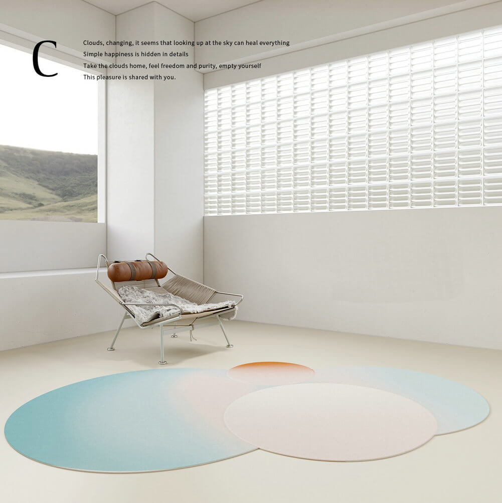 Area Rug - Bohemian, Cool – Modern Irregular Shape in