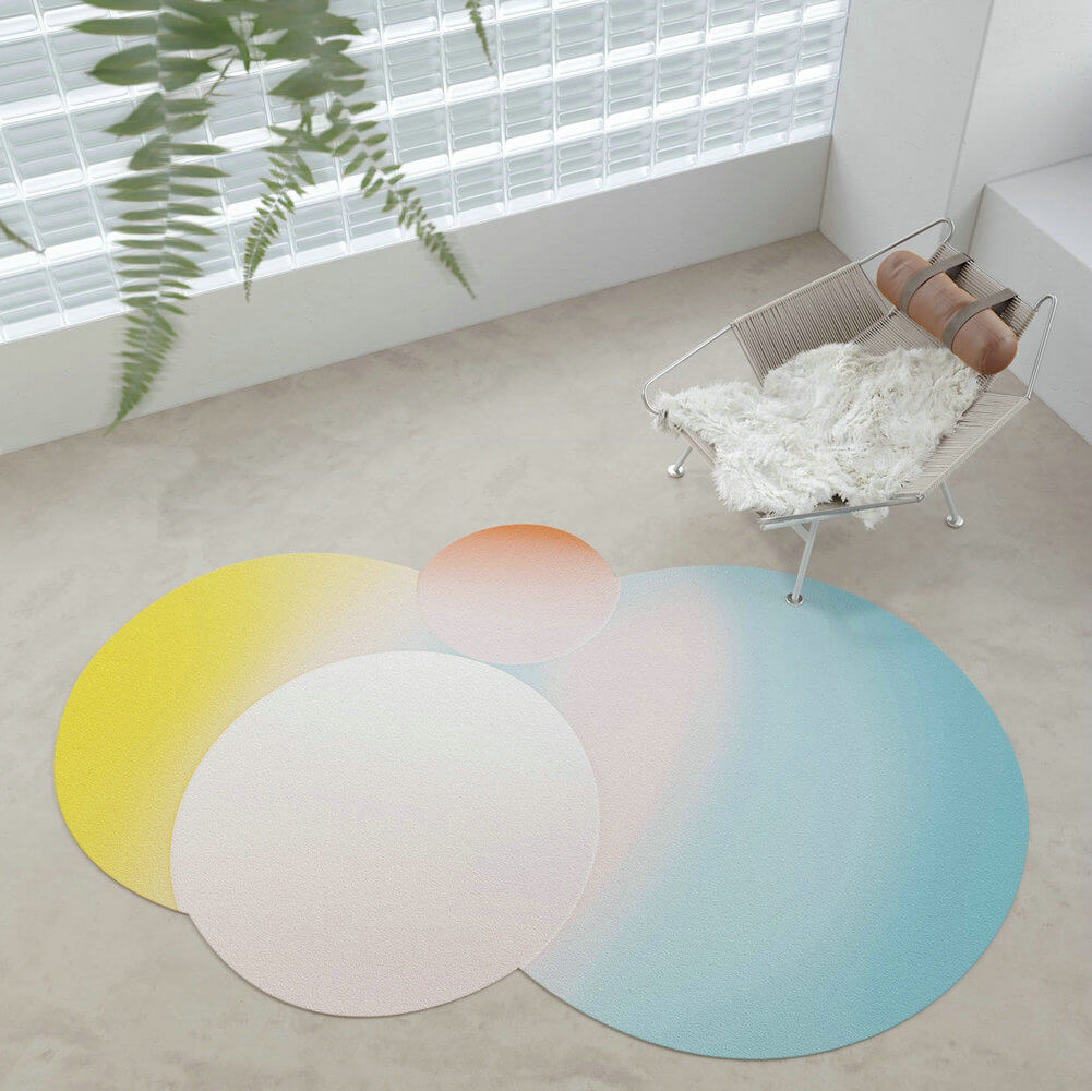 Area Rug - Bohemian, Cool – Modern Irregular Shape in