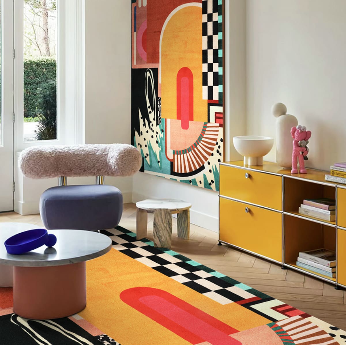 Area Rug - Bohemian, Dopamine – Colorful Abstract Pattern