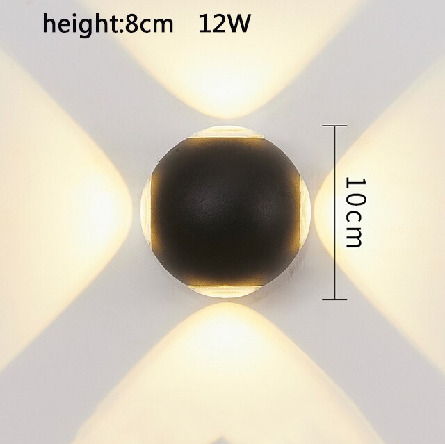Outdoor Wall Light Modern Waterproof Aluminum Garden