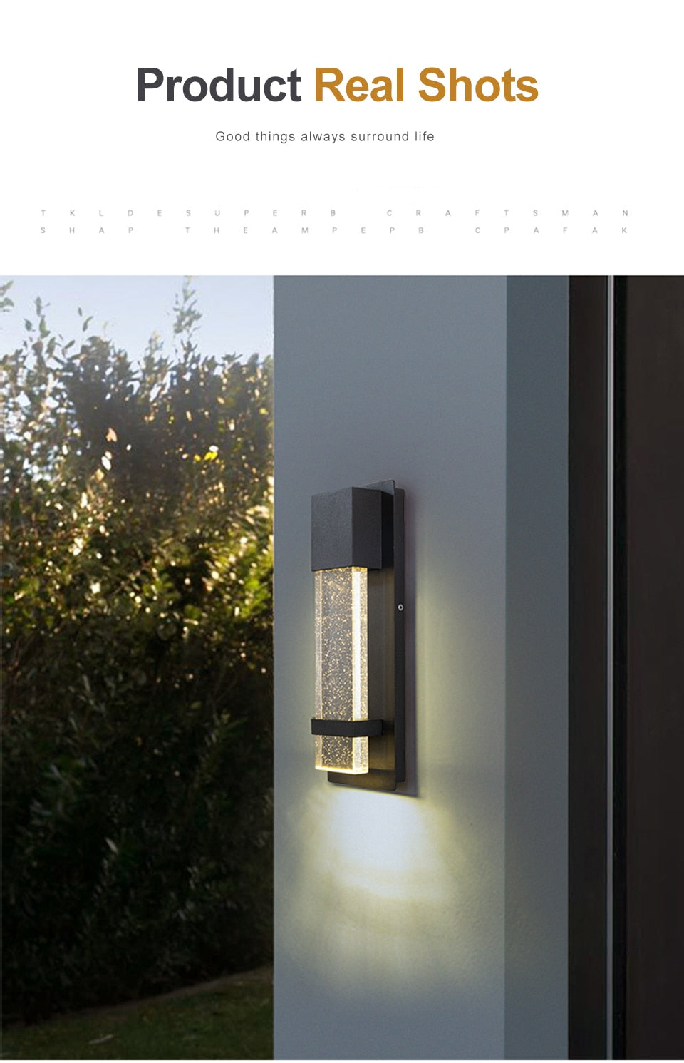 Outdoor Wall Light Modern Motion Sensor LED Waterproof