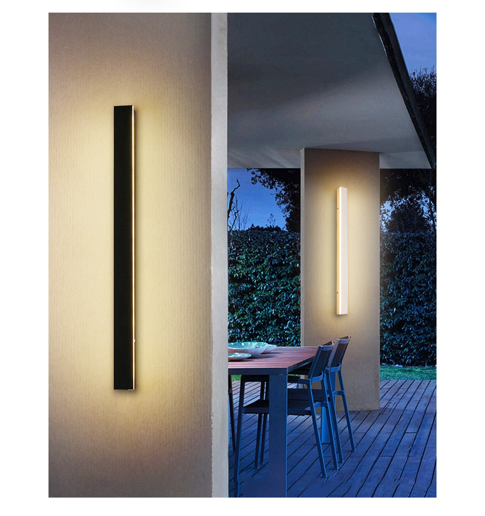 Outdoor Wall Light Modern Long Porch Garden Waterproof