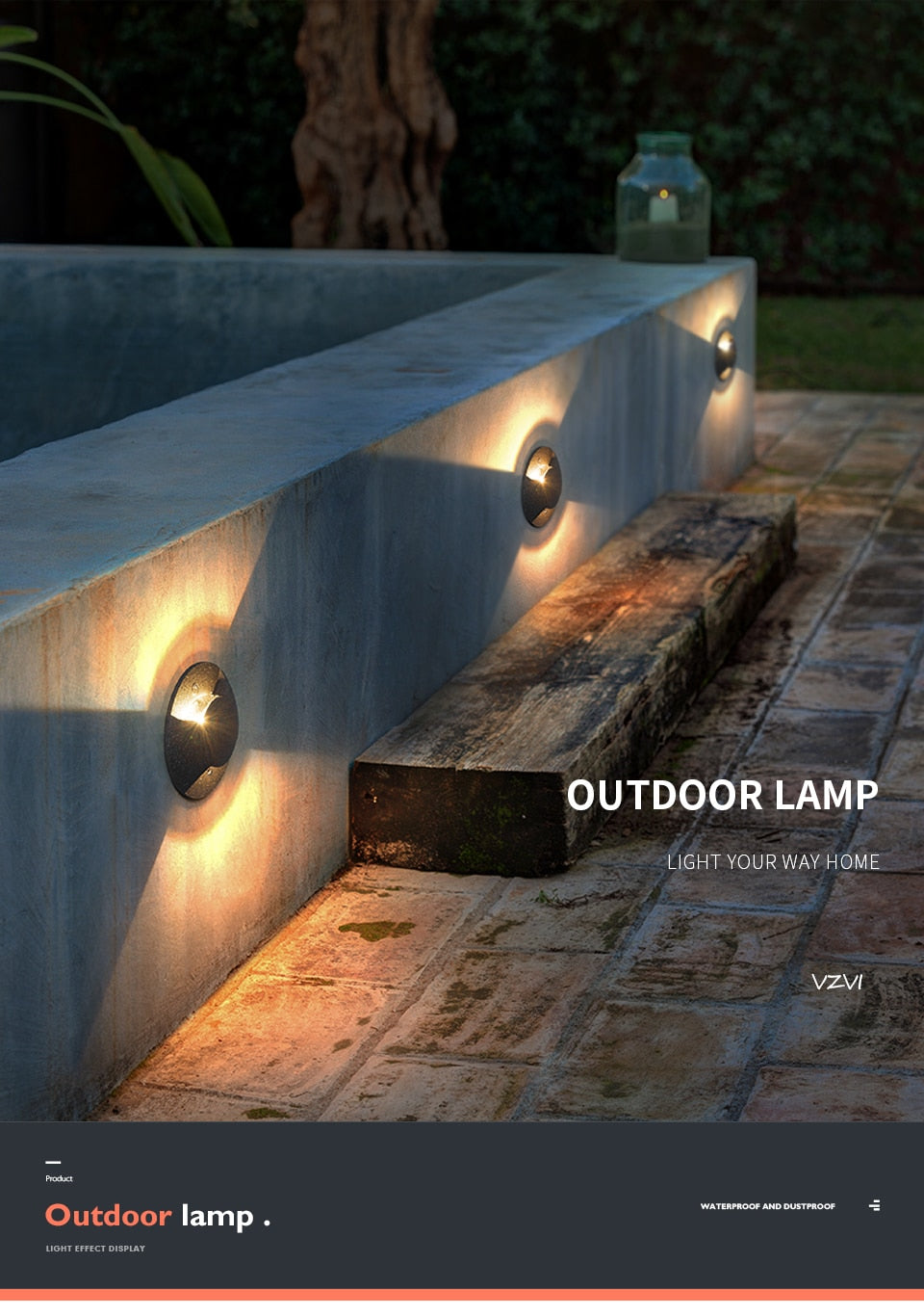 Underground Recessed Garden Light Waterproof LED Warm