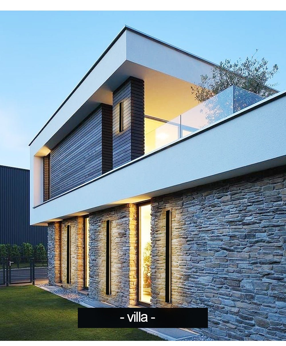 Outdoor Wall Light Modern Long Porch Garden Waterproof