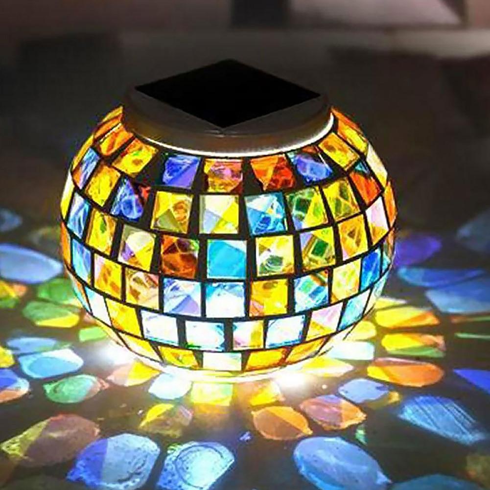 Garden Light Mosaic LED Warm Glow Outdoor Pathway