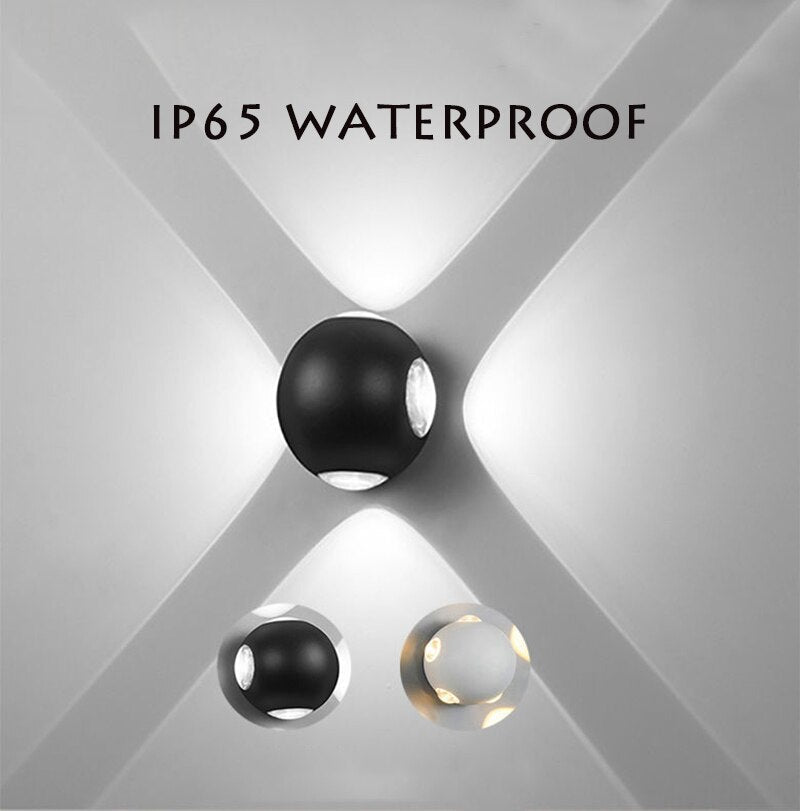 Outdoor Wall Light Modern Waterproof Aluminum Garden