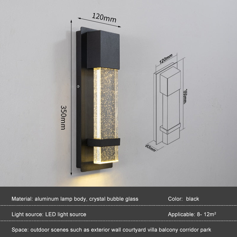 Outdoor Wall Light Modern Motion Sensor LED Waterproof
