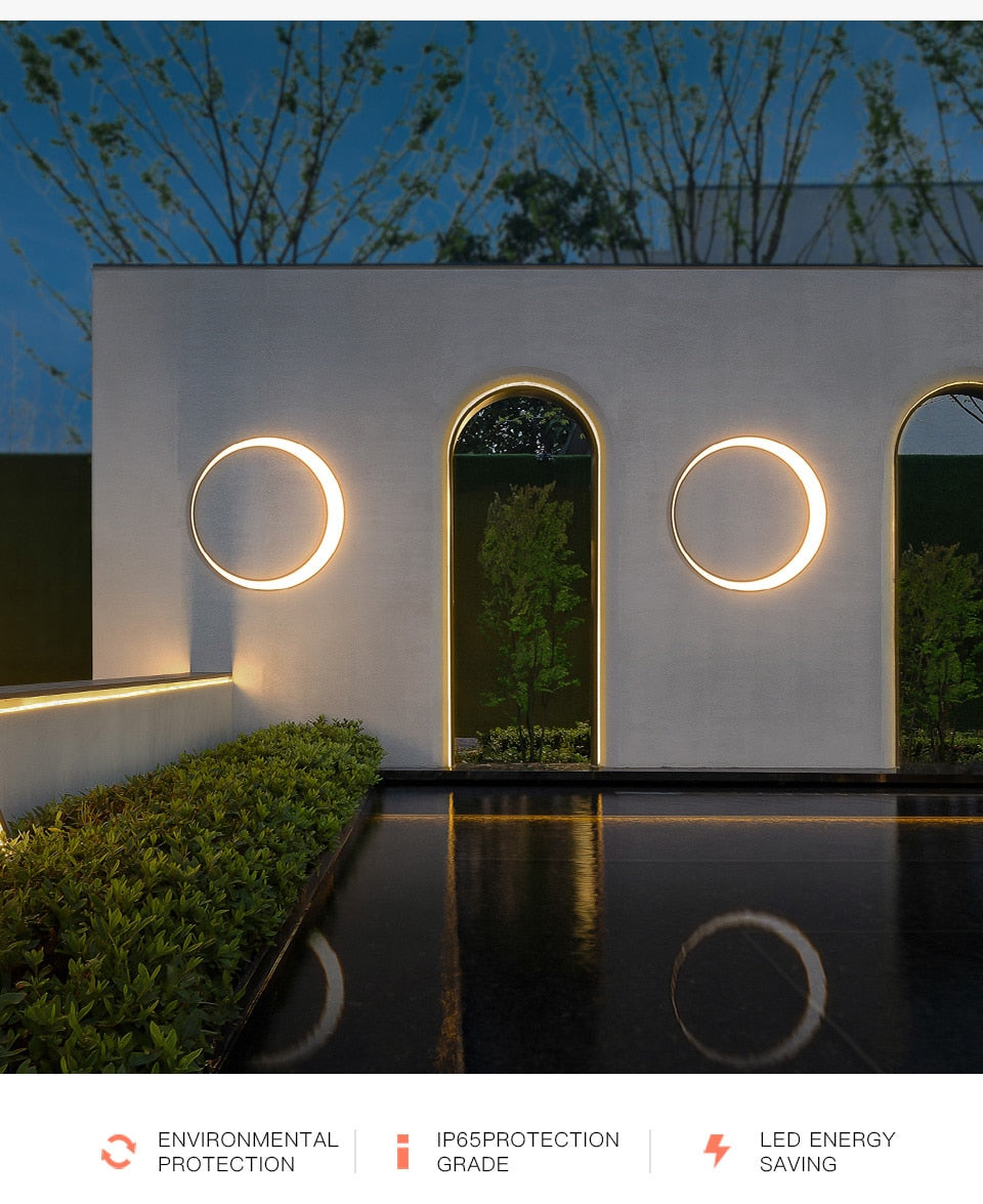Modern Outdoor Wall Light Waterproof Garden Patio