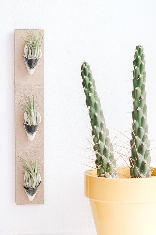 Indoor Planter - Triple Ceramic Wall