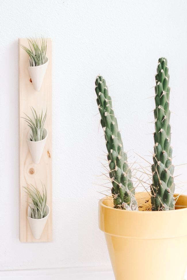 Indoor Planter - Triple Ceramic Wall