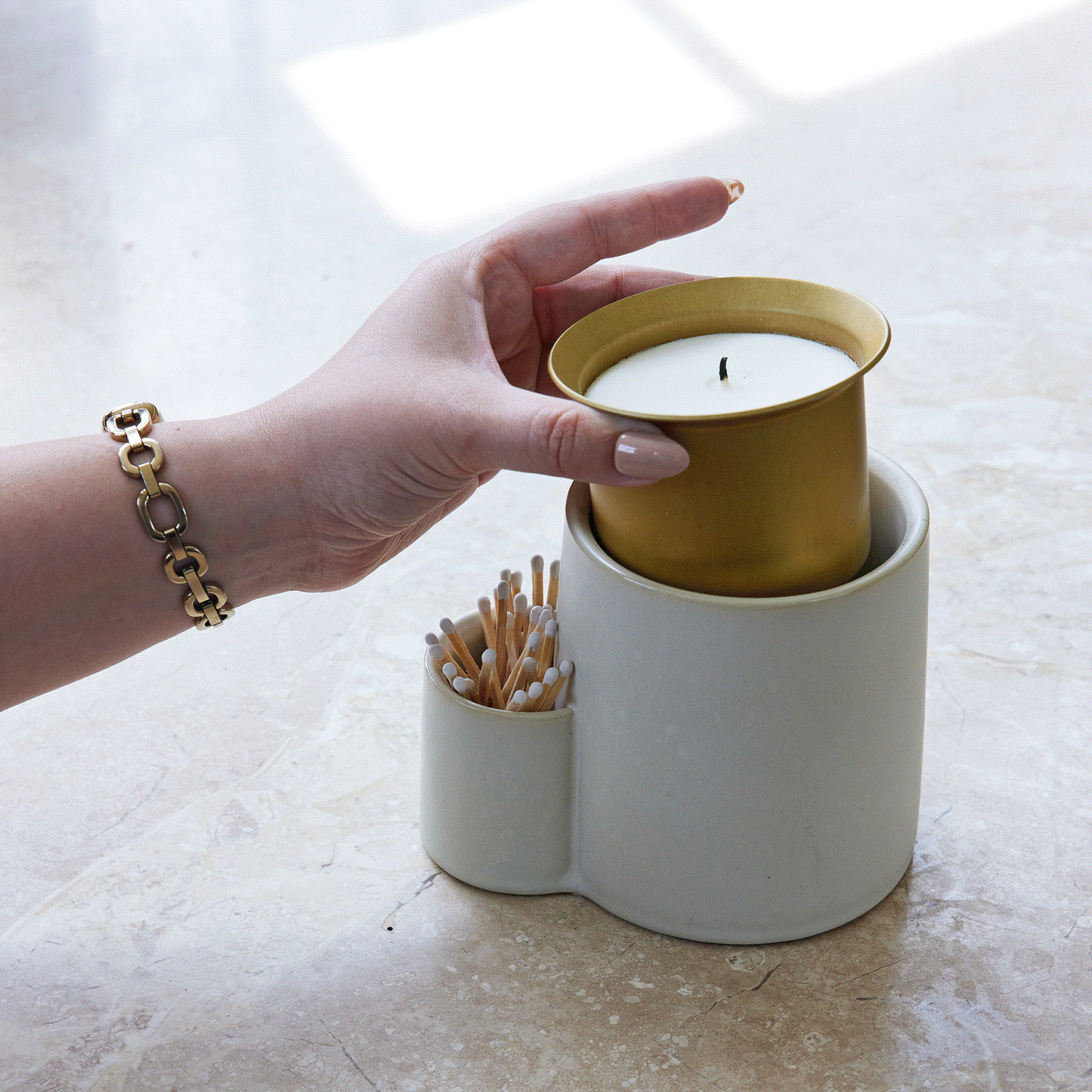 Indoor Planter - Ember Earth Candle +, Ceramic