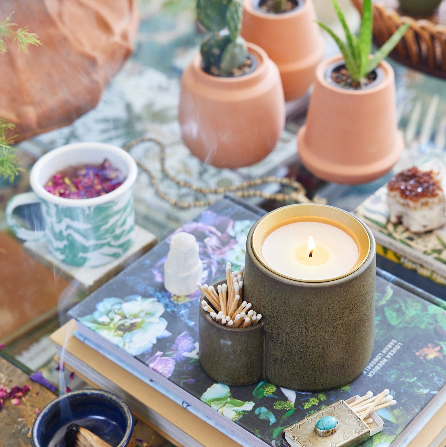 Indoor Planter - Ember Earth Candle +, Ceramic