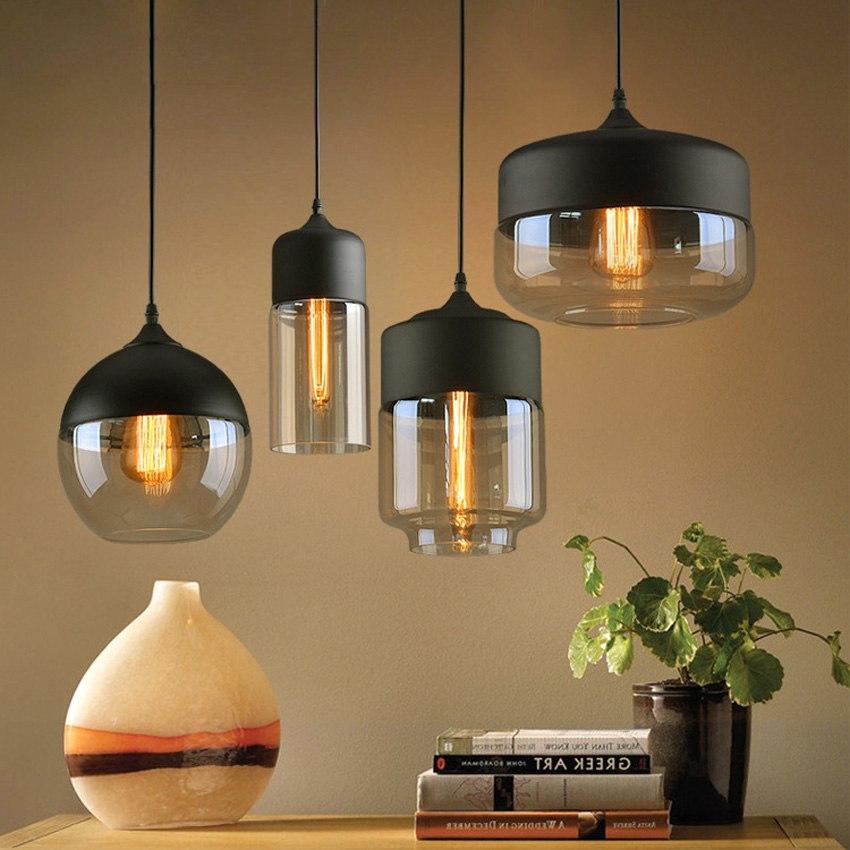 Nordic Glass Pendant Light, Minimalist Hanging Lamp for Kitchen Island