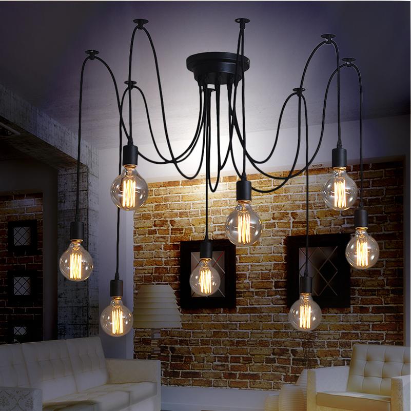 Modern Spider Chandelier, Statement Pendant Light for Living Room Dining