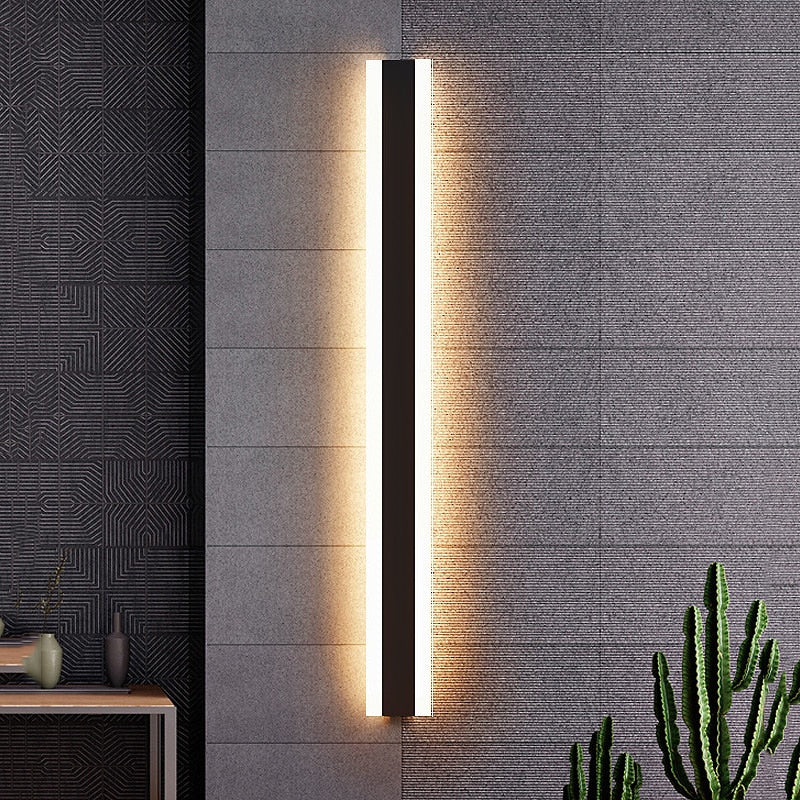 Outdoor Wall Light Modern LED Waterproof Long Strip