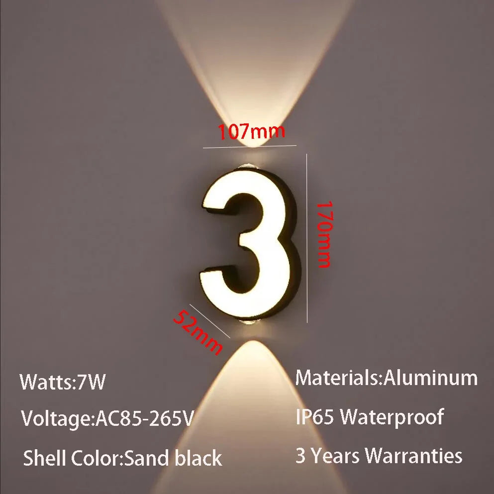 Outdoor Wall Light Modern Waterproof LED Garden Patio