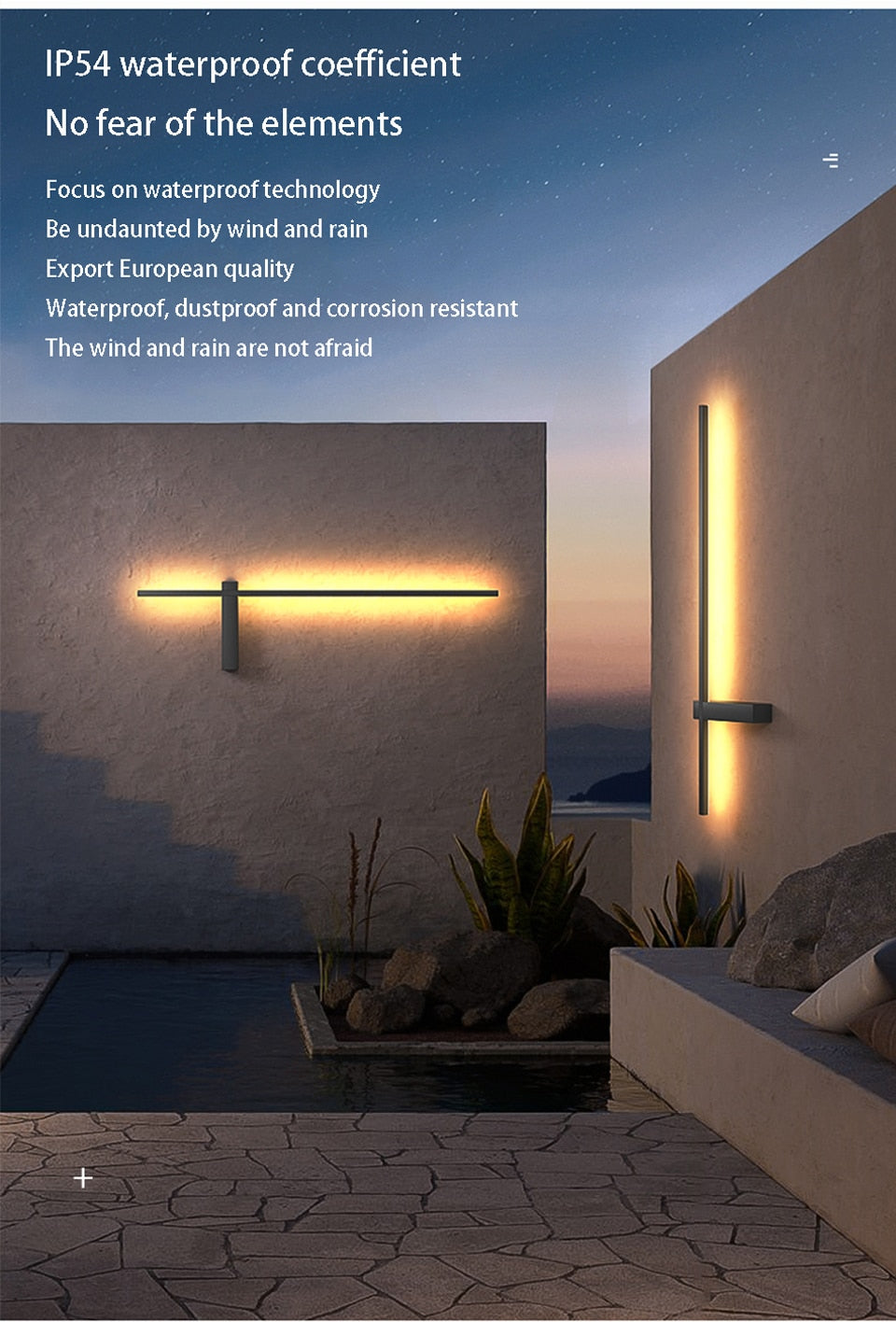 Outdoor Wall Light Modern LED Waterproof Garden
