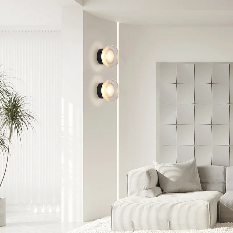Modern Outdoor Wall Light Garden Patio Tempered