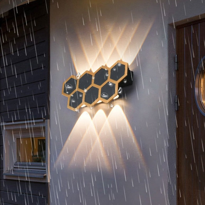 Outdoor Wall Light Modern Hexagonal LED Downlight