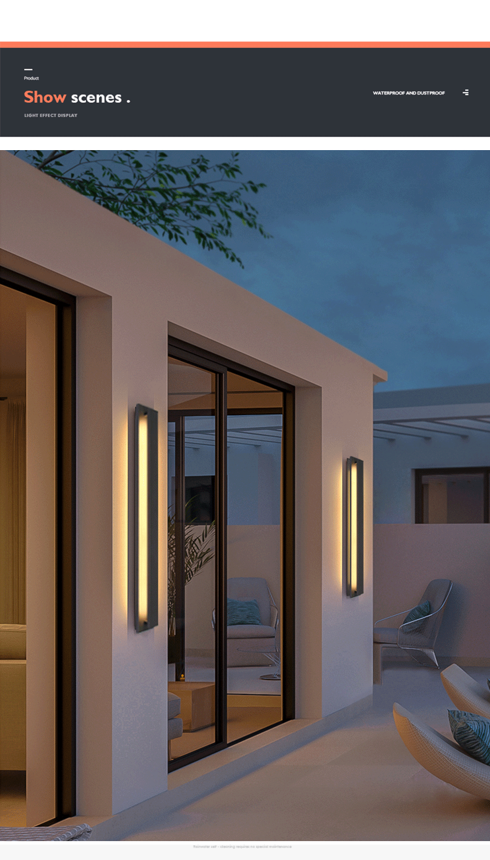 Vintage Outdoor LED Wall Light Dimmable Aluminum
