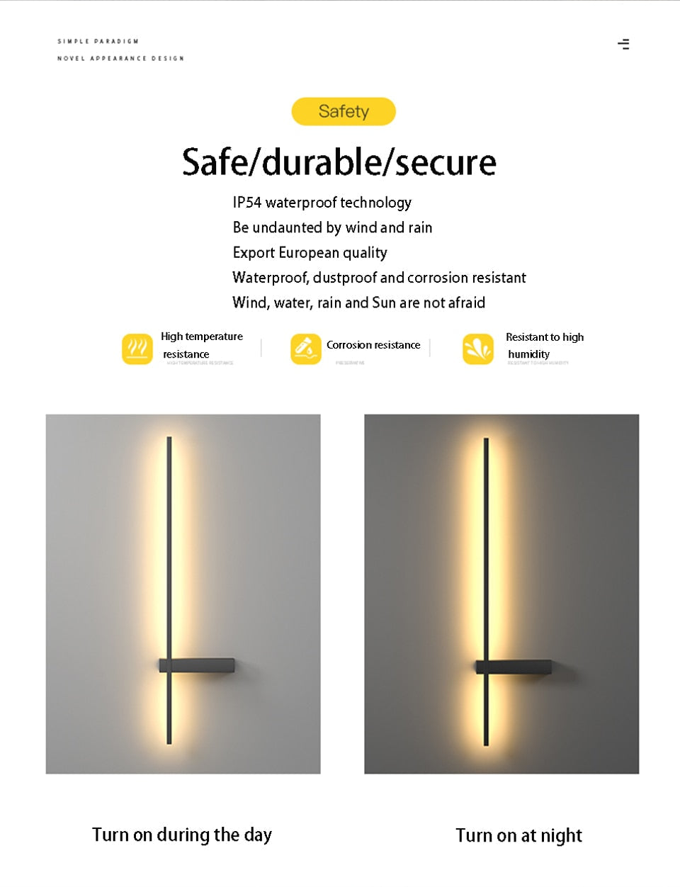 Outdoor Wall Light Modern LED Waterproof Garden