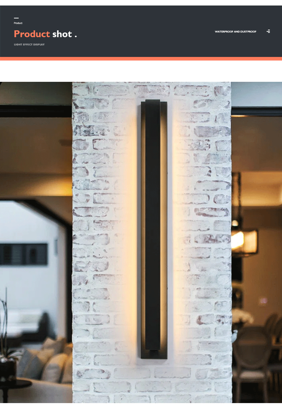 Vintage Outdoor LED Wall Light Dimmable Aluminum