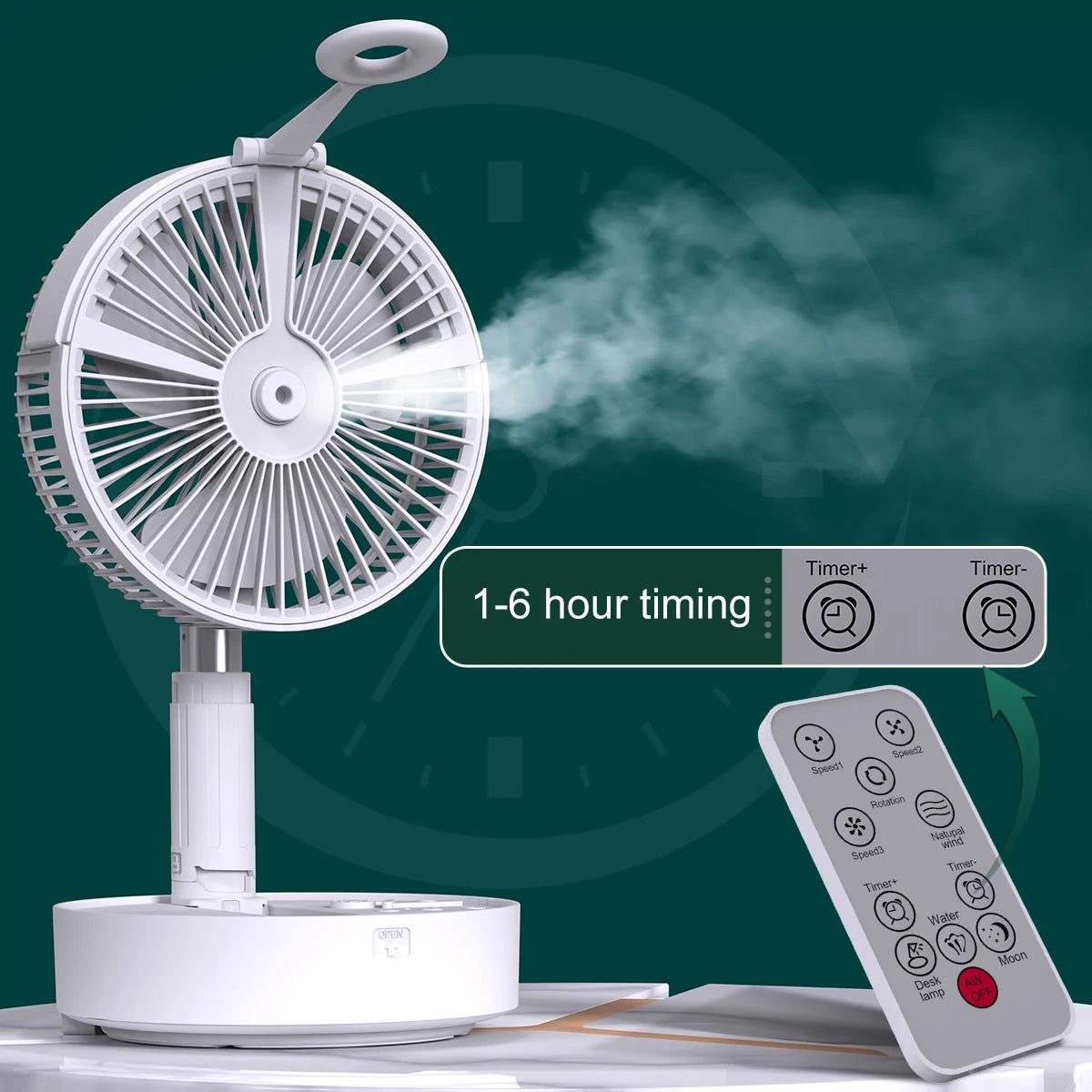 Misting Fan – Portable Folding Tabletop, Outdoor Events