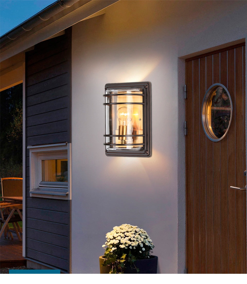 Outdoor Wall Light Retro Waterproof Metal Garden