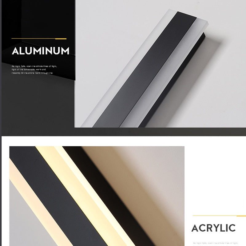 Outdoor Wall Light Modern LED Waterproof Long Strip