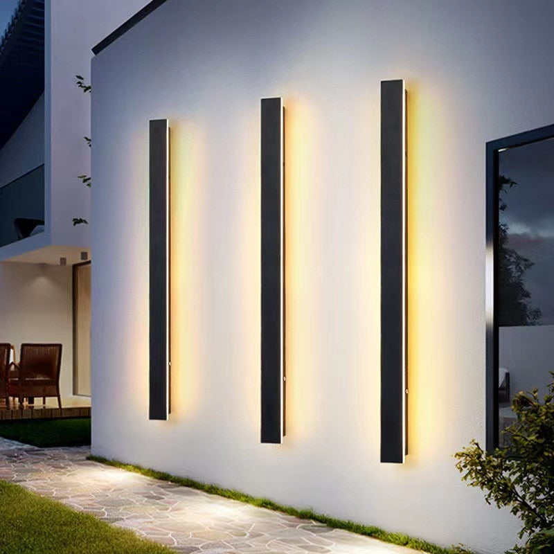 Outdoor Wall Light Modern Waterproof LED Long Design