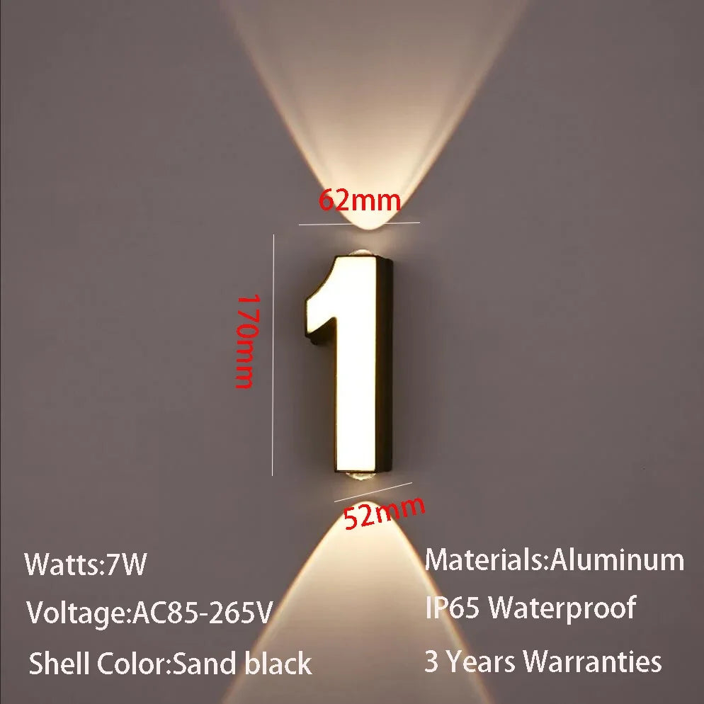 Outdoor Wall Light Modern Waterproof LED Garden Patio