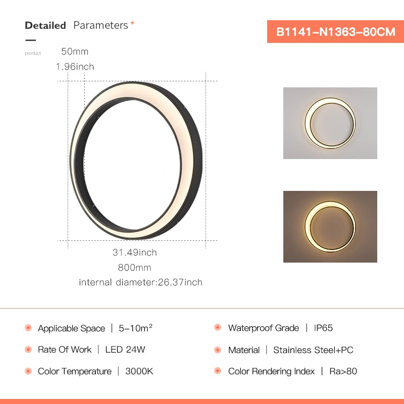 Modern Outdoor Wall Light Waterproof Garden Patio