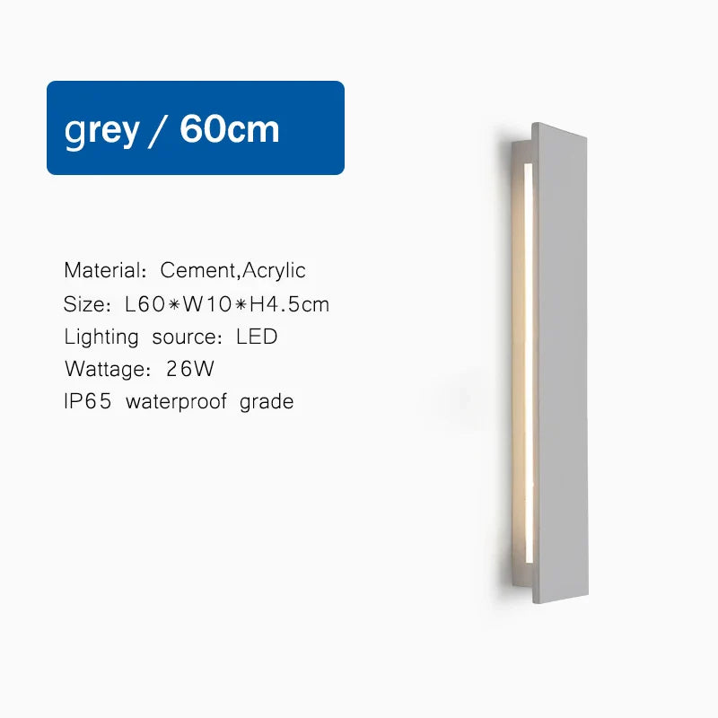 Outdoor Wall Light Modern LED Waterproof Limestone Finish