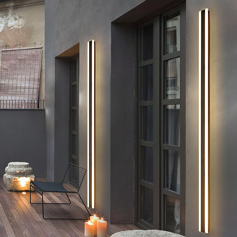 Outdoor Wall Light Modern LED Waterproof Long Strip