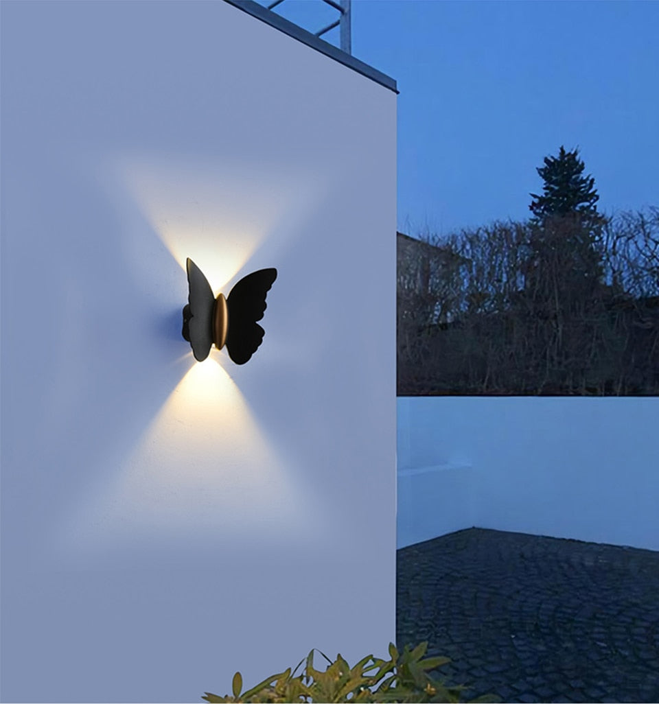Outdoor Wall Light Butterfly Shape LED Waterproof