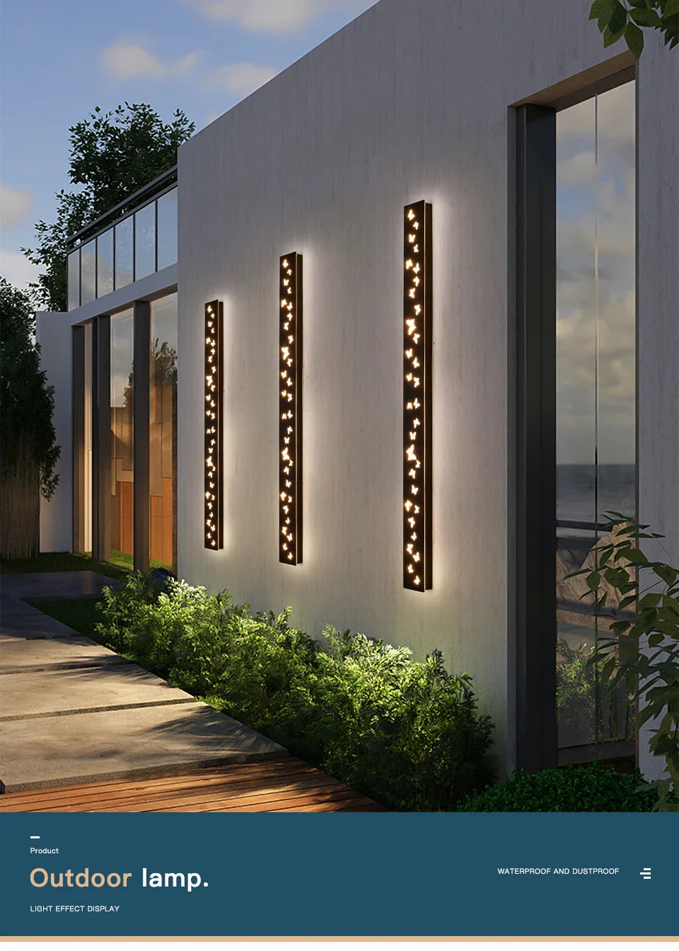 Outdoor Wall Light LED Butterfly Pattern Garden Decor