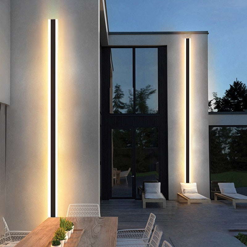 Outdoor Wall Light Modern LED Waterproof Long Strip