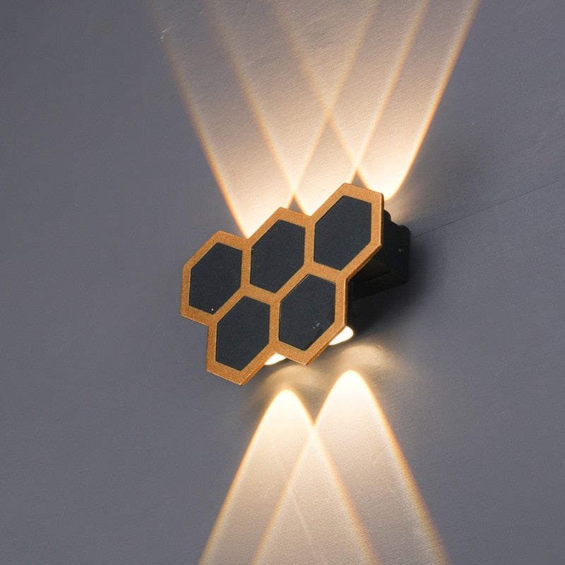 Outdoor Wall Light Modern Hexagonal LED Downlight