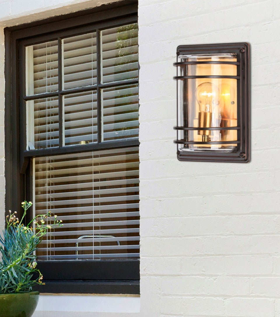 Outdoor Wall Light Retro Waterproof Metal Garden