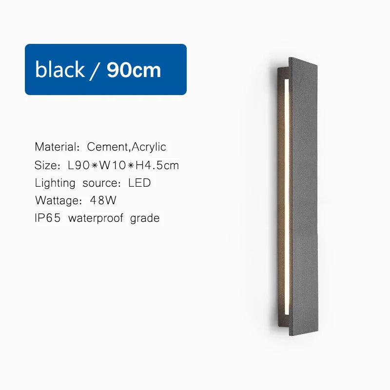 Outdoor Wall Light Modern LED Waterproof Limestone Finish