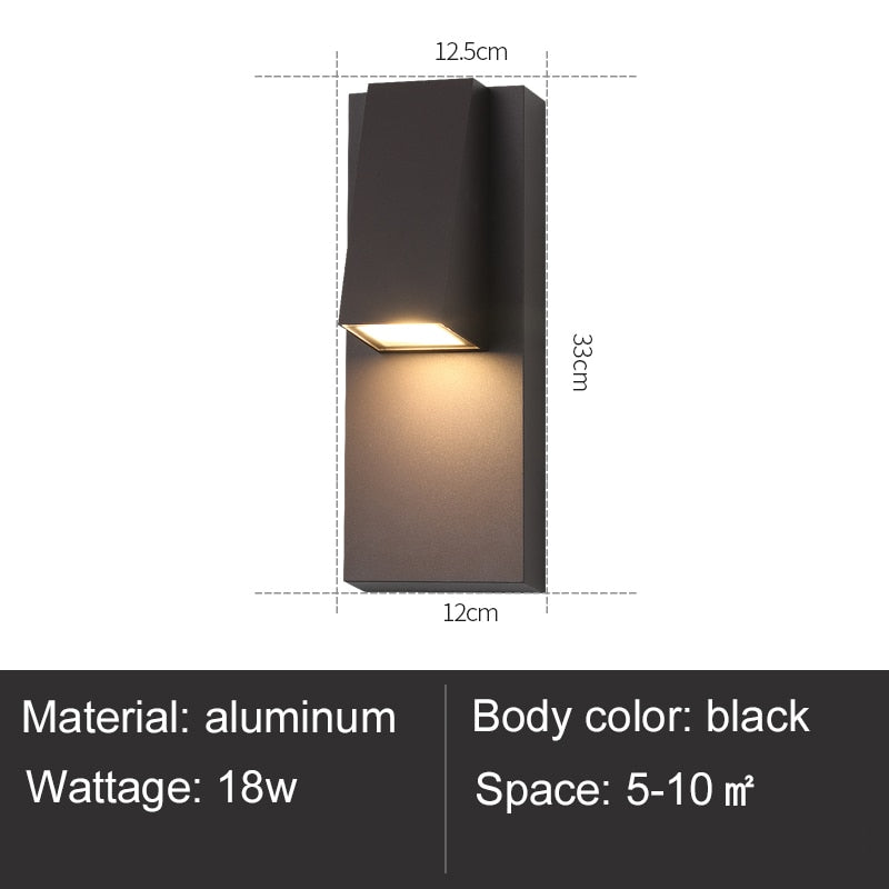Outdoor Wall Light Vintage LED Waterproof Garden