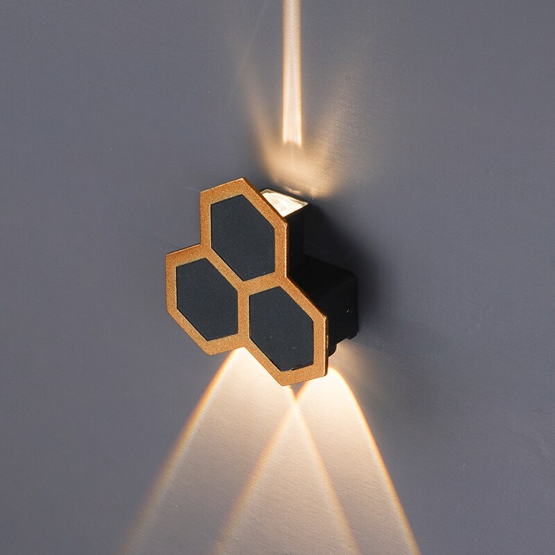 Outdoor Wall Light Modern Hexagonal LED Downlight