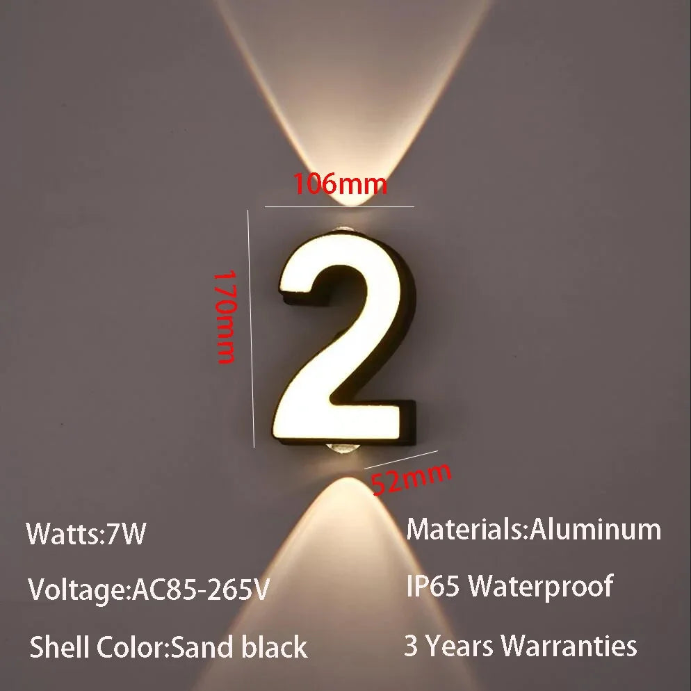 Outdoor Wall Light Modern Waterproof LED Garden Patio